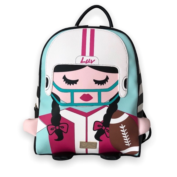 Betsey Johnson Bags Nwt Luv Betsy Johnson Football Girl Backpack